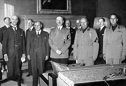 Chamberlain, Daladier, Hitler, Mussolini, and Count Ciano