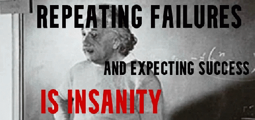 Einstein's definition of insanity; photo by smithsonianmag; script by B. Starr, From Uploaded