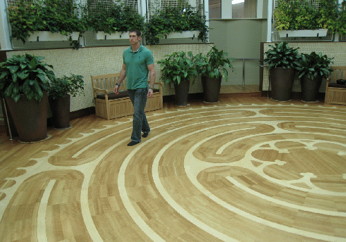 Patrick Flanigan, who served in the U.S. Navy, walking the labyrinth at the National Intrepid Center of Excellence at Walter Reed National Military Medical Center Patrick Flanigan, who served in the U.S. Navy, walking the labyrinth at the National Intrepid Center of Excellence at Walter Reed National Military Medical Center