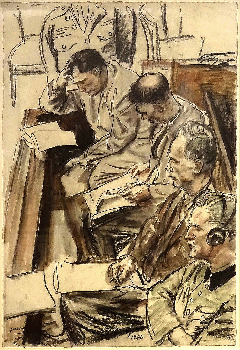 The Nuremberg War Crimes Trials, 1946, by Dame Laura Knight, From CreativeCommonsPhoto