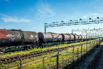 Russian oil tankers parked at a rail station, From FlickrPhotos