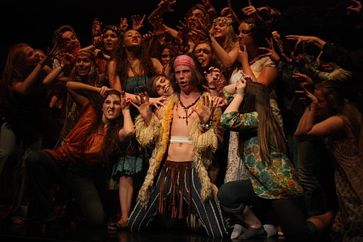 A 2011 production of HAIR; the 1968 Anti-Vietnam War American Tribal Love-Rock Musical