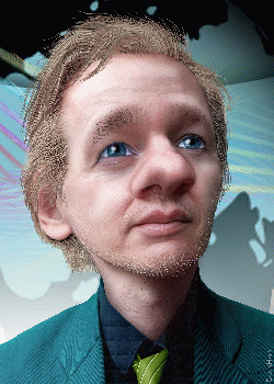 Julian Assange - Caricature, From CreativeCommonsPhoto