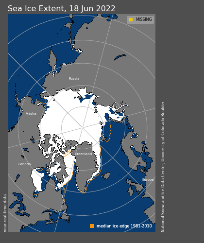 Arctic Sea Ice June, 2022