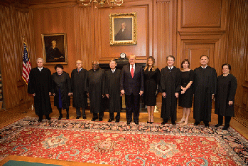 President Donald J. Trump and First Lady Melania Trump at the Supreme Court of the United States