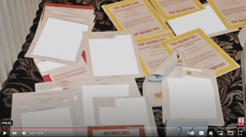 YouTube screen capture of FBI's classified documents photo, From Uploaded