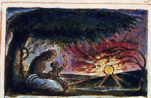 Illustration  by William Blake of  his poem The Little Black Boy, From Uploaded