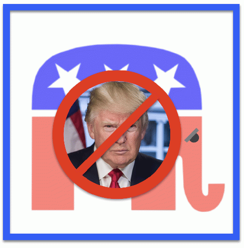 'No Trump for GOP' Collage from Pubic Domain Images, From Uploaded