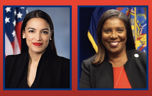 Rep Alexandria Ocasio-Cortez (D-NY) and NY's Atty Gen. Letitia James, From Uploaded