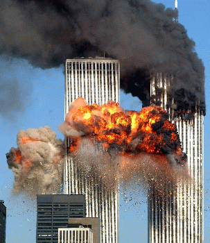 World Trade Center 9/11/01 attack memorial photo