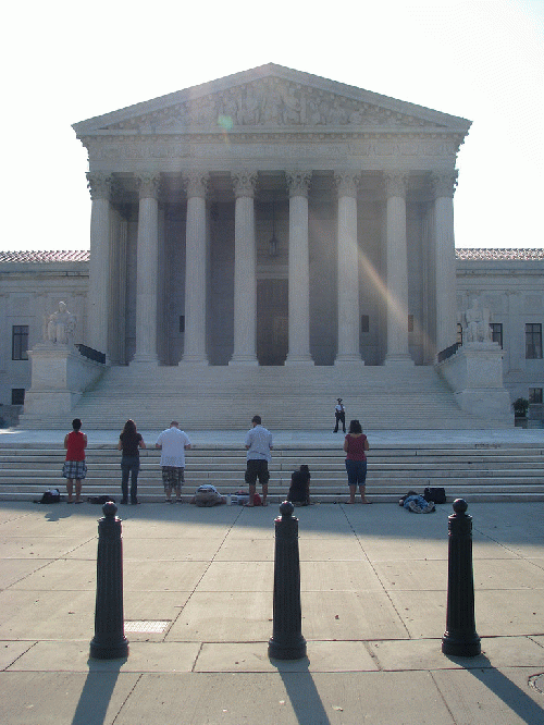 Praying at the Supreme Court building, From CreativeCommonsPhoto