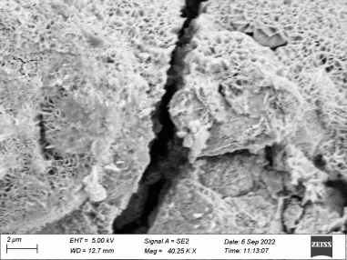 Figure 4: Microscopic crack on the inside of a steel pipe, caused by a water hammer pressure wave., From Uploaded