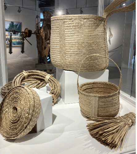 Artisan items made from silver thatch palm