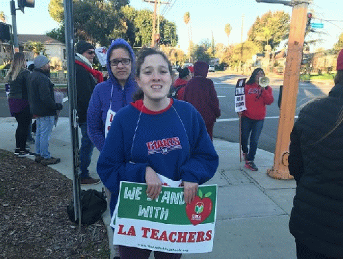 Two of my daughters supporting their teachers on the 2019 picket line, From Uploaded