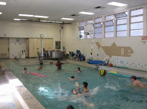 The hydrotherapy pool