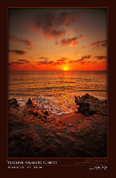 Peaceful Warm Sunrise Over Atlantic Ocean Beach, From CreativeCommonsPhoto
