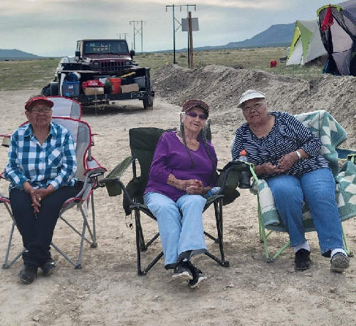 Elders at OX Sam Camp: Josephine Dick, Mary McCloud and Elvida Crutcher