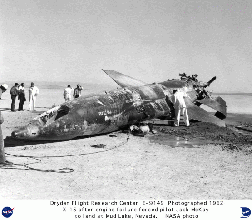 Figure 8. X-15 crash in 1962.