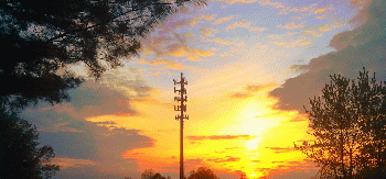 Cell Phone Tower Sunset antenna