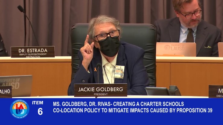 Jackie Goldberg speaks at a Board meeting in September 2022 (from LAUSD video), From Uploaded
