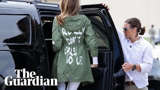 Melania Trump wears 'I don't care' jacket en route to child detention centre First Lady Melania Trump wore a jacket that read 'I really don't care, do u?' as she boarded a flight on Thursday to a facility housing migrant children separated ... Melania Trump wears 'I don't care' jacket en route to child detention centre First Lady Melania Trump wore a jacket that read 'I really don't care, do u?' as she boarded a flight on Thursday to a facility housing migrant children separated ...