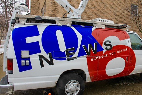 FOX News 6 Truck at Donald J. Trump Rally, Racine, WI, April 2016