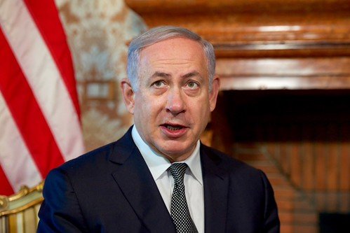 Netanyahu Addresses Reporters, From FlickrPhotos