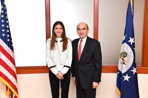 Special Representative Abrams Meets With With Fabiana Rosales, Wife of Interim President Guaido