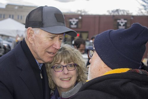Biden hugs fan Biden hugs fan