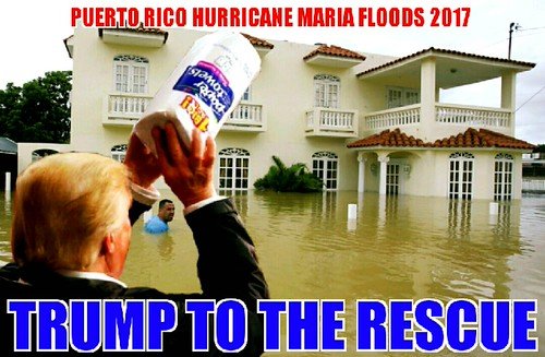 Puerto Rico: Trump Gets There Just In Time (With The Paper Towels)., From FlickrPhotos