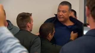 Sen. Alex Padilla was removed from a news conference with DHS Secretary KristiNoem., From YouTubeVideos