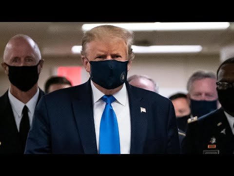 Trump finally wears face mask, From YouTubeVideos